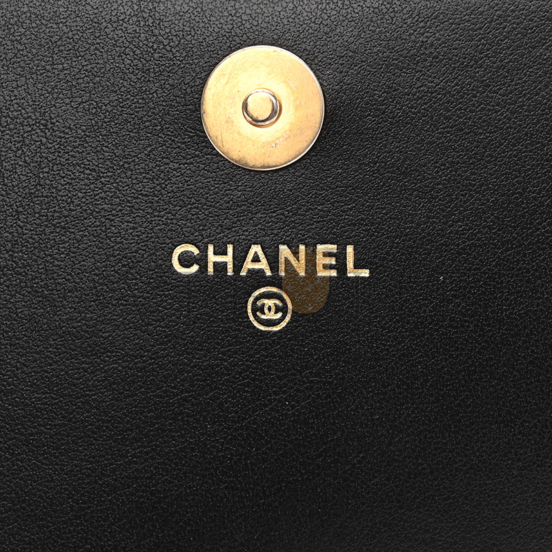 CHANEL CAVIAR QUILTED BOY CLUTCH WITH CHAIN BLACK AP2205 B06200 94305 (15*10*3.5cm)